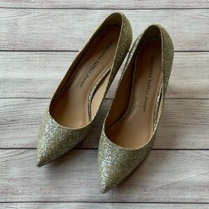 Adrianna Papell Alaina Gold Glitter Pumps